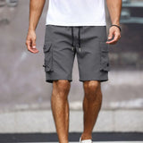 Zion™ Premium-Strickshorts mit Funktionstaschen – Grau
