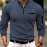 Malo | Herren Gestreiftes Polohemd – Klassisches Streifen Polo – Dunkelblau