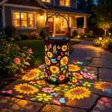 Sonnenschein™ Solar-Laterne mit Blumenprojektion und Wasserbeständigkeit – Bunt