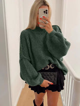 Desiree – kuscheliger strickpullover für den winter – Grün