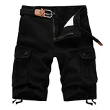 Herren Cargo Shorts aus Baumwolle – Schwarz