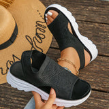 Comfortelle™ Sandalen mit Anatomischer Sohle und Premium-Leichtigkeit – Schwarz