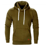 Lässiger herren-kapuzenpullover - david – Armee grün