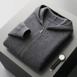 Karl - Hoodie aus luxuriösem Kaschmir – Dunkelgrau