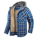 Gerald – warme karierte hemdjacke – Blau