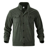 Velkor™ Jacke mit Gerippter Textur und Raffinierter Ausstrahlung – Olivgrün
