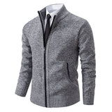 Yitzhak - Lässige Strickjacke Mit Stehkragen – Grau