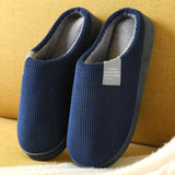 Unisex Warme Hausschuhe | Gemütlich – Marineblau