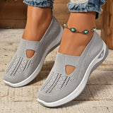 Madelline - Damen-Slipper mit Keilabsatz – Hellgrau
