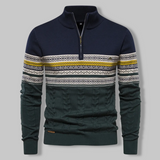 Alpina-pullover mit reißverschluss – Dunkelblau