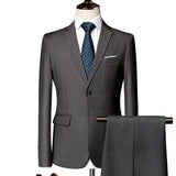 Monaco Royal™ Set mit Premium-Sakko und Slim-Fit-Hose – Grau