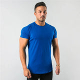 Herren Atmungsaktiv Sportlich T-Shirt | Kurzarm – Blau