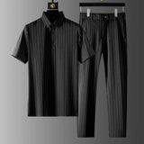 Atlas - Outfit-Set mit Streifen – Schwarz