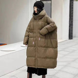 Lange gefütterte jacke für damen – wanda – Khaki