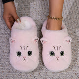 Kuschelige Damenpantoffel | Katzendesign – Rosa