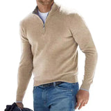 Ralf Polo - Modischer Reißverschluss-Pullover für Männer – Khaki