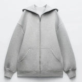 Casualhood – freizeitjacke mit kapuze – Grau
