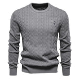 Falkner | Strickmodern Herrenpullover – Dunkelgrau