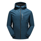 Luis – bequeme wasserdichte Jacke für den Herbst – Blau