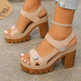 Bellatrix™ Plateau-Sandalen Mit Blockabsatz und Verstellbaren Riemen – Khaki