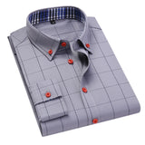 Hemd Alaric™ mit Button-Down-Kragen, Karomuster und Kontrastknöpfen – Grau