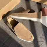 Herren-Halbschuhe ohne Verschluss | klassischer Schnitt – Hellbraun