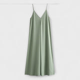 Long Slip Dress – Grün