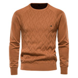 Herren-Strickpullover – Schokolade