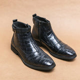 Baron | Lederstiefel mit Schnalle – Schwarz