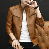 Darkmont™ Jacke Aus Premium-Kunstleder Mit Modernem Design – Champagner
