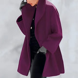 Damen-Wintermantel mit strukturdesign | Schnittdesign – Lila