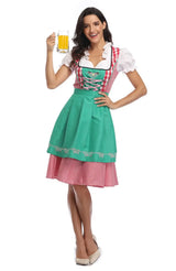 Damen Klassisch Oktoberfest Dirndl Kleid – Hellgrün