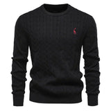 Falkner | Strickmodern Herrenpullover – Schwarz