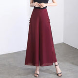 Riviera Eleganz™ Weite Hose mit Überwurf – Weinrot
