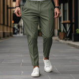 Valerius™-Hose in Schneiderkunst mit Komfort-Schnitt / Minimalismus auf hohem Niveau! – Grün