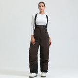 Unisex-Skihose mit Trägersystem | funktionale Winterausführung – Hellbraun
