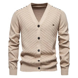 Schneider - Warmer Herren Cardigan mit V-Ausschnitt – Khaki