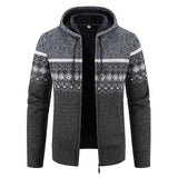 Julian | Vintage Cardigan mit Reißverschluss – Dunkelgrau