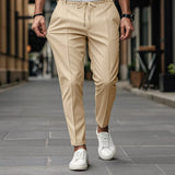 Valerius™-Hose in Schneiderkunst mit Komfort-Schnitt / Minimalismus auf hohem Niveau! – Khaki