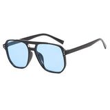 Unisex Vintage Sonnenbrille | Quadratisches Design – Blau