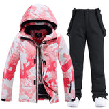 Damen Winter Skianzug | Jacke und Hose – Rosa / Schwarz