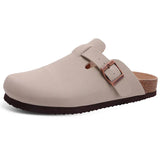 Clark Suede Komfort Clog - Karamellfarbenes Wildleder mit Ergonomischem Kork-Fußbett – Leder-Stein