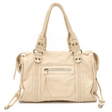 Vintage Vegan Schultertasche – Elegante Damen Crossbody Bag aus Eco-Leder – BEIGE