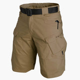 Outdoor-Shorts für Herren mit Multifunktionstaschen und Gürtel – Braun