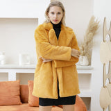 Edna Kunstfelljacke | Perfekt für den kommenden Winter – Gelb