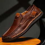 Razal – Elegante Leder-Pantoffel – Dunkelbraun
