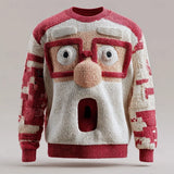 Joris™ – Unisex-Sweatshirt in limitierter Auflage mit 3D-Aufdruck von Santa Claus – Rot