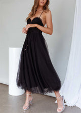Lorianna – Traumhaftes Kleid im Korsett-Stil – Schwarz
