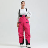 Unisex-Skihose mit Trägersystem | funktionale Winterausführung – Pink