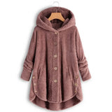 Stylische Fleece Jacke für Damen | Mit Kapuze – Rosa